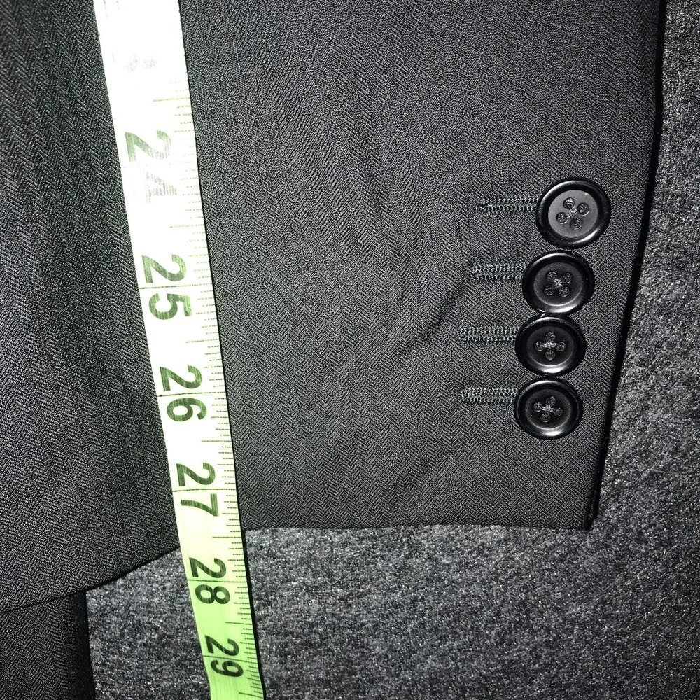 Samuelsohn LORO PIANA Tasmanian Super 120's Blazer Jacket Black Stripe 100% Wool